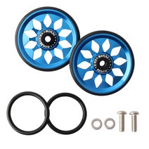 애성 브롬톤 자전거 이지휠 CNC 알루미늄 합금 접이식 자전거 쉬운 휠 컬러 2개, 블루 2개