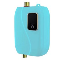 가정용 대용량 업소용 온수기 110/220V 3800W 탱크리스 전기 욕실 주방 인스턴트 온도 표시 난방 샤워, [05] 하늘색, [02] Eu 플러그, 05 하늘색_02 Eu 플매트 카펫 러그