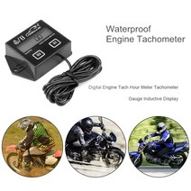 타코메타 타코미터 Motor Digital Display Tachometer Engine Tach Hour Meter Gauge Inductive Car 2 4 Stroke LCD, 한개옵션0