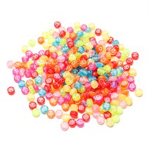 투명원형알파벳구슬 7mm 100g 알파벳비즈 이니셜 DIY팔찌 노리프렌즈 비즈공예 목걸이 만들기재료