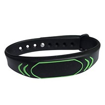 YARONGTECH MIFARE Classic 1K Wristband 13.56MHZ Black Silicone (Pack of 2), 1