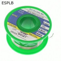 ESPLB 0.6 0.8 1.0 1.2 1.5 2.0mm 무연 솔더 와이어 주석 50G 로진 코어 솔더 Sn99.3 Cu0.7 용접 납땜 인두, 0.8mm
