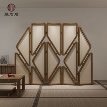 병풍 돌잔치 제사 제사용 돌상 단단한 나무 접는 화면 장식 거실 사무실 호텔 현관 파티션 현대 창조적 인 모, 사용자 정의 패턴 색상 크기