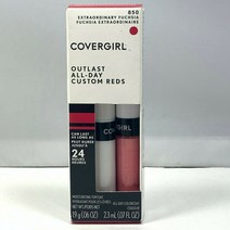 Covergirl Outlast 올데이 립 컬러 위드 탑코트 (.06oz .07oz.), 850 엑스트라오디너리 푸시아