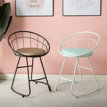 화장대의자 북유럽 스타일 에쁜 메이크업 의자 라운지체어, M 검은 새 둥지 의자+흰색 벨벳 천