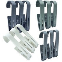 Niuda-Li Big Clothins Hook 12 Pack Creative Multipurpose Clip Hook for Clothes Clip Sock Clip ，Bath