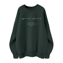 엠제이스타 여성 특양 오버핏 맨투맨 레터링 심플