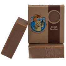 Nut Scrub 남성용 비누 하루 종일 상쾌함을 위한 데오도란트 목욕 바 100% 천연 및 유기농 3팩 스위트 버번 향 미국 수제 페이스 바디 샤워용 남성 선물 세트 USA