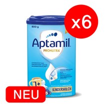 (대용량) 압타밀 킨더밀쉬 프로누트라 플러스 1단계 800g 6개_리뉴얼 분유_용량 꼭 확인하세요!!, 6