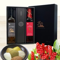 초산정 오곡명초 오미자초 500ml 2병 선물용 세트/알칼리성 음료/발효식초/전통식초