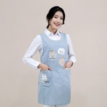 이솔홈 앞치마 원피스형 주방 공방 카페 바리스타 어린이집앞치마 모음, 머그 앞치마 01_블루