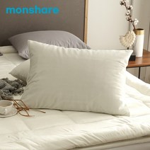 몽쉐어 레이트 실크극세사 베개커버 50x70, 블랙