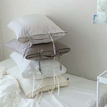 유노이아 30~40수 선염면 기본형 자루형 리본 순면 베개커버 8color