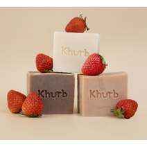 천연 주방 설거지 비누 1종 친환경 유기농 고체 비누 비건 과일 야채 세정 2개, 연갈색 (계피 &오렌지), 핑크색 (라즈베리 분말 & 레몬 제라늄)