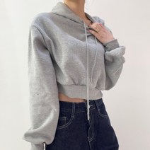 투디 베이직 기모 크롭 후드 티셔츠 국내제작 6color