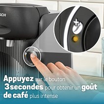 Bosch의 Tassimo Finesse 캡슐 머신 TAS16B2 커피 머신 70가지 음료 버튼을 누르면 더 진한 커피 자동 전원 끄기 완벽하게 투입되는 공간 절약형 1400W 블랙/블랙 -20051, 블랙 블랙