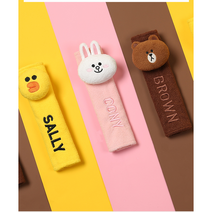 라인프렌즈 안전벨트 커버 시트 틈새 쿠션, 코니 (흰색 토끼) 낱개, 6. 직물(패브릭) 안전벨트커버