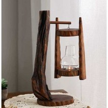 캔들홀더 나무촛대 동남아 소품 장식 램프 조명