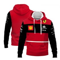 전동 킥보드 안장 스쿠데리아 페라리 F1 후드 스웨트셔츠 스페인 산탄더 유나이티드 레이싱 팀 남성용 익, 17 150, 03 3