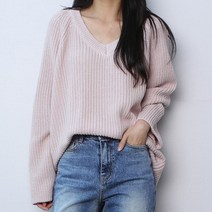 파라노말샵 / 하찌 브이넥 나그랑 오버핏 니트티(파라노말샵)