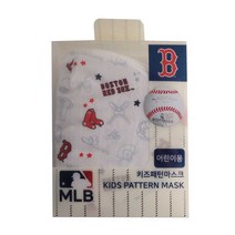 MLB BR 어린이용 화이트 키즈패턴마스크, 1개