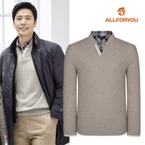[올포유] [모델착장] 남성 이중넥 스웨터 AMSPJ3253-509