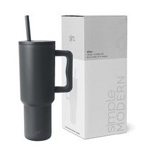 Simple Modern 손잡이와 빨대 뚜껑이 있는 1.2L(40온스) 텀블러 | 단열 컵 재사용 가능한 스테인리스 스틸 물병 여행용 머그 컵홀더 친화적 여성용 선물 트렉 컬렉션, -Graphite