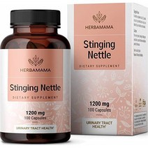 멀티비타민 HERBAMAMA Stinging Nettle Root Capsules - Organic Powder Pills Urtica Dioica Herbal Supplement, 100 Count (Pack of 1)