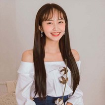 가발매니아 롱스트레이트 5헤어피스 54cm 똑딱이붙임머리 가발, 초코브라운