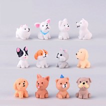 강아지 12종 애완견 동물 피규어 테라리움 화분 인테리어 만들기 재료 소품 미니어처, 7번 강아지