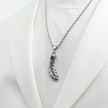 티키타 남자 스트릿 목걸이 힙합 해골 펜던트 체인 써지컬 Bone leaf