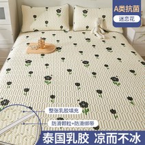 쿨패드 냉감패드 에어매쉬매트 라텍스쿨매트 쿨매트침대용 쿨매트리스, 집착 꽃   항균  토퍼 + 베갯잇
