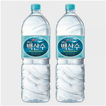 안전한 백산수 2L 무라벨 맑은 샘물 생수 물배달 수질 수원지, 노라벨 2리터 36병