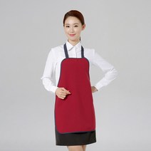 목걸이형 손님용 앞치마 (6color) / 자수 나염 작업가능 제작앞치마, 자주색, 1개