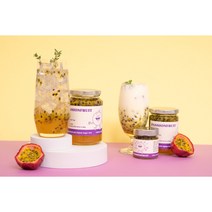 패션후르츠청 백향과 대용량 파우치 수제청 과일청 답례품 선물세트, 350g 유리병