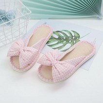 예쁜 리본 어린이집 유치원 교사 사무용 실내 여름용 토 오픈 슬리퍼 실내화