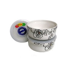 철기아트 도자기 반찬통 체크락 (중) 2세트 밀폐용기 유리밀폐용기-2802EA, 본상품선택