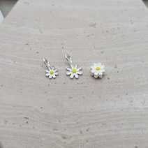 실버상회 925 에폭시 데이지 실버 펜던트 고리형 참 / 부자재 만들기 재료