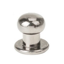 라운드리벳 둥근머리리벳 나사형 리벳 가죽공예 단추 벨트 파우치 부자재 5x7 mm, 실버, 1개