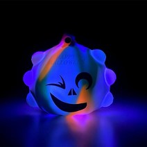 야광농구공 형광 발광 농구공2022 할로윈 감압 장난감 공 박쥐 고스트 잭-오-랜턴 실리카 젤 빛나는 조명, 08 with lights D