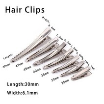 비즈 공예 재료 20/50pcs 쥬얼리에 대 한 25-60mm 헤어 클립 DIY 클립에 치아 빈 설정 자료와 단일 프롱 악어 머리핀 만들기, [01] 20 pcs, [02] 30mm x 6.1mm