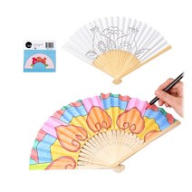 민화샵 색칠공부 접이식 부채 합죽선 만들기, 단청