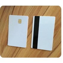 전자키 복사기 스티커 50PC SLE4442 2 트랙 Hi Co 마그네틱 스트립 연락처 스마트 IC 소형 칩 복합 카드 ID, 02 12.7mm Hico