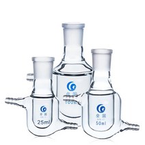 힙플라스크 휴대용 위스키 싱글 넥 재킷 반응 두꺼운 벽 붕규산염 유리 파일럿 플랜트 반응기 실험실, 4.250ml Caliber 24mm