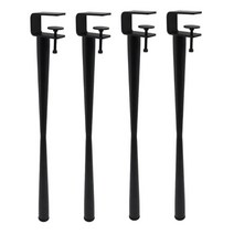 탈착식 테이블다리 클립 철제 다리 책상 부속 710mm, 블랙