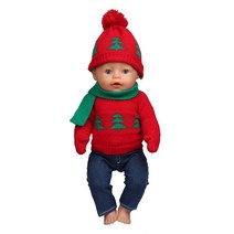 솜인형옷 무속성 솜인형 신제품 귀여운 양모 산타 클로스 나무 엘크 인형 의류 세트 43 Cm 미국 18 인치 장난감 선물, 06 CL-0153