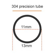 304 스테인리스 스틸 파이프 정밀 튜브 외경 13mm 내부 11mm 10mm 공차 0.03mm 외부 광택, [01] 13x1mm, [02] 300mm, 01 13x1mm_02 300mm