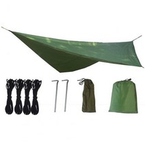 어닝 농막 삼각형 자외선 차단 방수 캠핑 해먹 1 세트 해변 천막 캐노피 하이킹 공급, 01 Army Green B