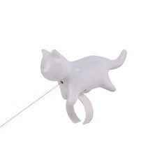 고양이 상호작용 손가락 끝 장난감 애완 동물 실내 펜 빨간 점 빛 재미 있은 체이서 스틱, [01] White Laser Cat