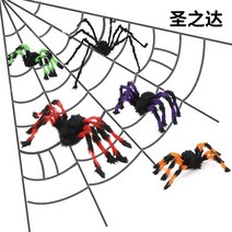 파티 동물 가면 리얼한 거미 거미줄 크리스마스 할로윈 탈 머리띠코 마스크 용품 다스베이더 전통 우는아기 산타복 장식 관종, 75cm 블랙보라색 거미 99g, A